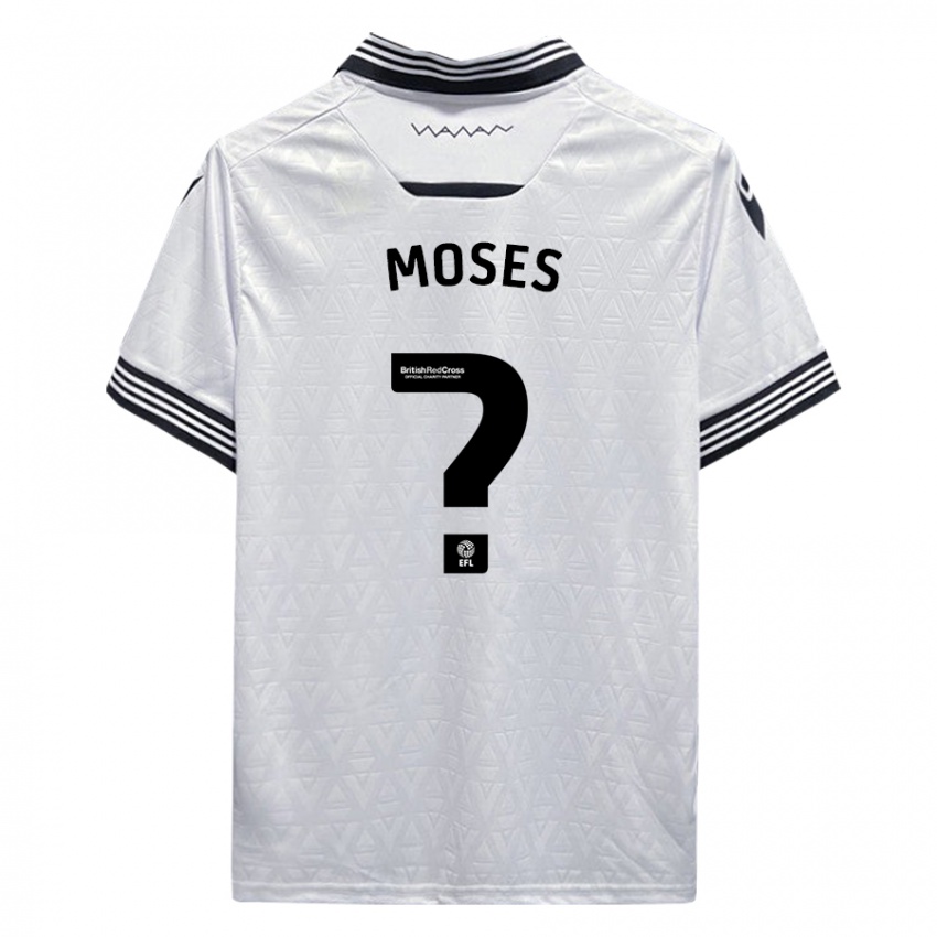 Dame Devlan Moses #0 Hvit Bortetrøye Drakt Trøye 2023/24 Skjorter T-Skjorte