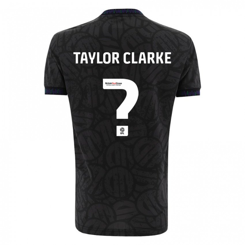 Dame Omar Taylor-Clarke #0 Svart Bortetrøye Drakt Trøye 2023/24 Skjorter T-Skjorte