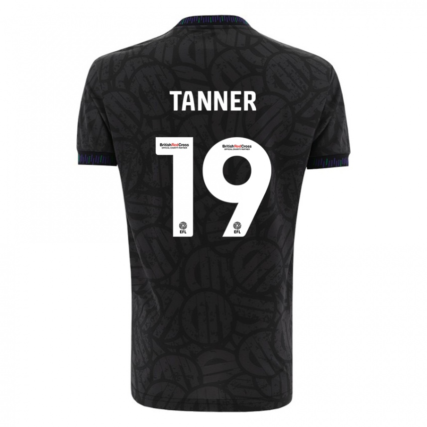 Dame George Tanner #19 Svart Bortetrøye Drakt Trøye 2023/24 Skjorter T-Skjorte