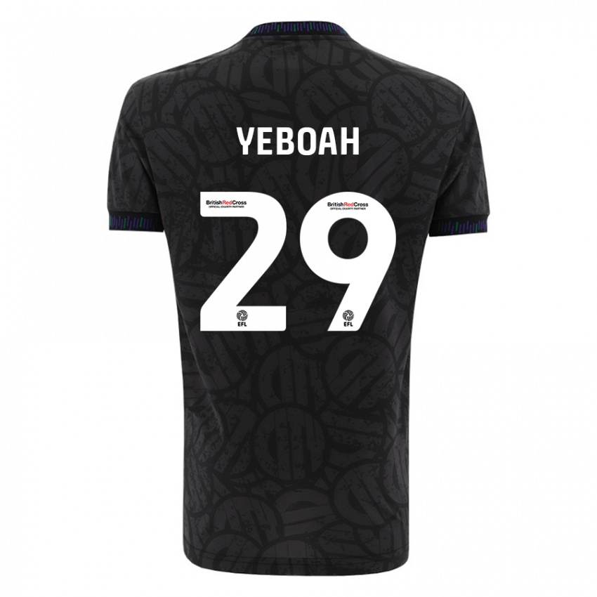 Dame Ephraim Yeboah #29 Svart Bortetrøye Drakt Trøye 2023/24 Skjorter T-Skjorte