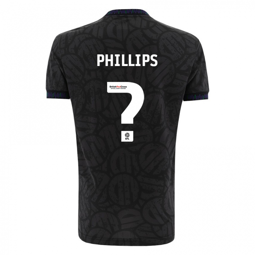Dame Billy Phillips #0 Svart Bortetrøye Drakt Trøye 2023/24 Skjorter T-Skjorte