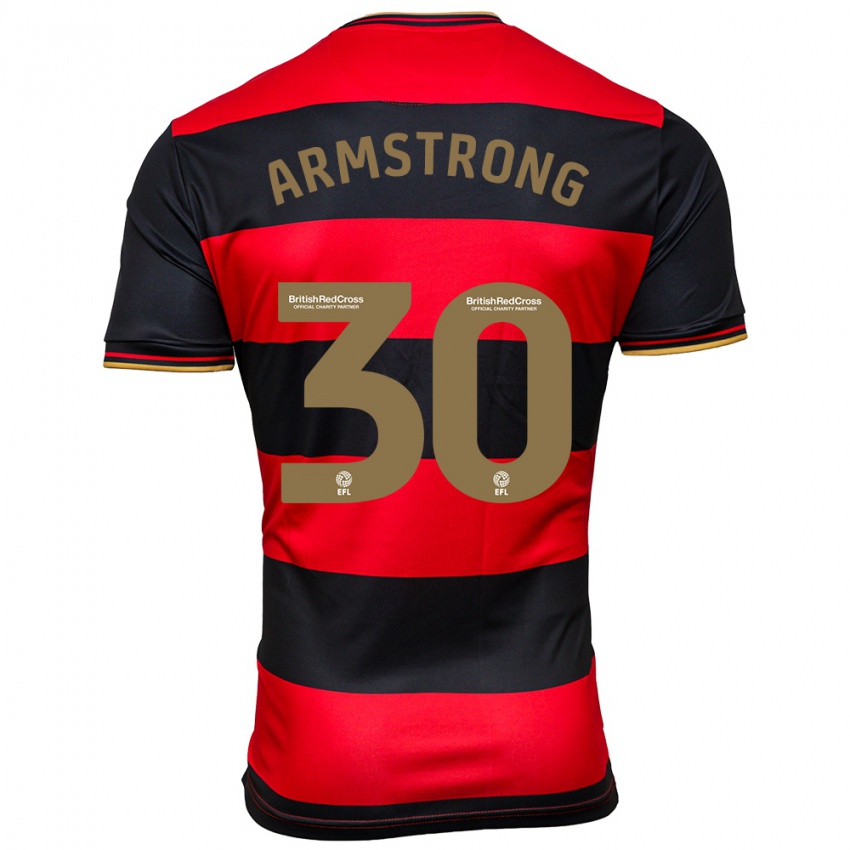 Dame Sinclair Armstrong #30 Svart, Rød Bortetrøye Drakt Trøye 2023/24 Skjorter T-Skjorte