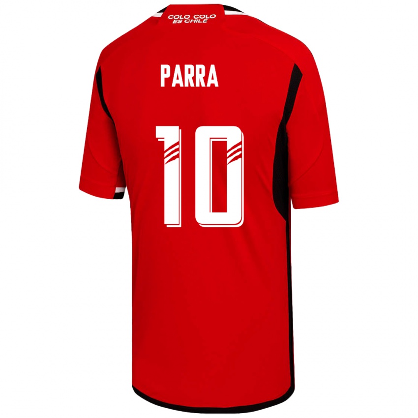 Dame Pablo Parra #10 Rød Bortetrøye Drakt Trøye 2023/24 Skjorter T-Skjorte