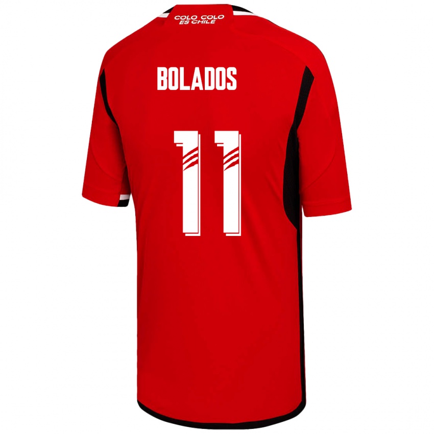 Dame Marcos Bolados #11 Rød Bortetrøye Drakt Trøye 2023/24 Skjorter T-Skjorte