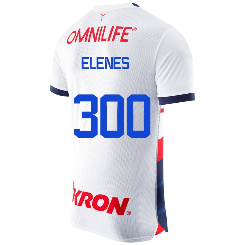 Dame José Elenes #300 Hvit Bortetrøye Drakt Trøye 2023/24 Skjorter T-Skjorte