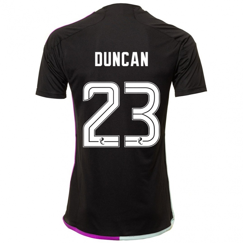 Dame Ryan Duncan #23 Svart Bortetrøye Drakt Trøye 2023/24 Skjorter T-Skjorte