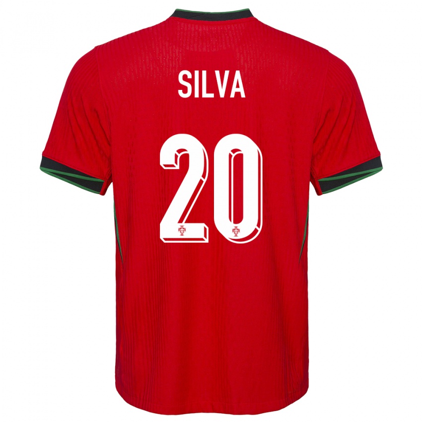 Barn Portugal Fabio Silva #20 Rød Hjemmetrøye Drakt Trøye 24-26 Skjorter T-Skjorte