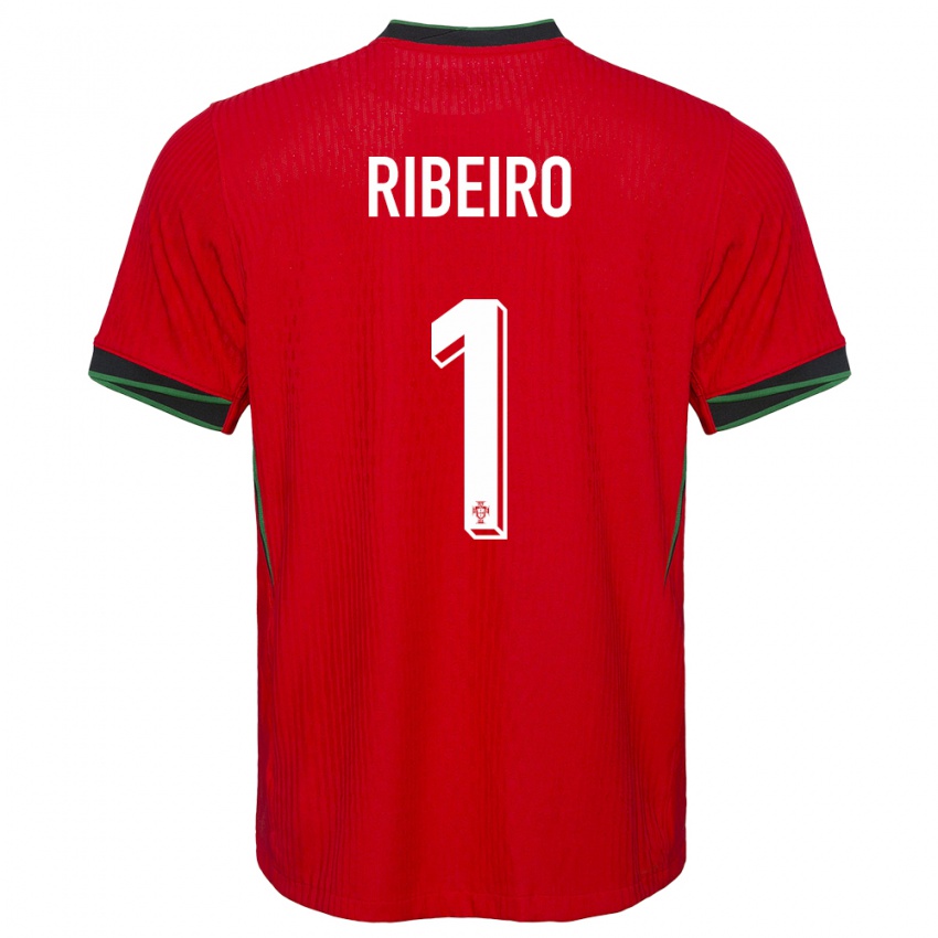 Barn Portugal Goncalo Ribeiro #1 Rød Hjemmetrøye Drakt Trøye 24-26 Skjorter T-Skjorte