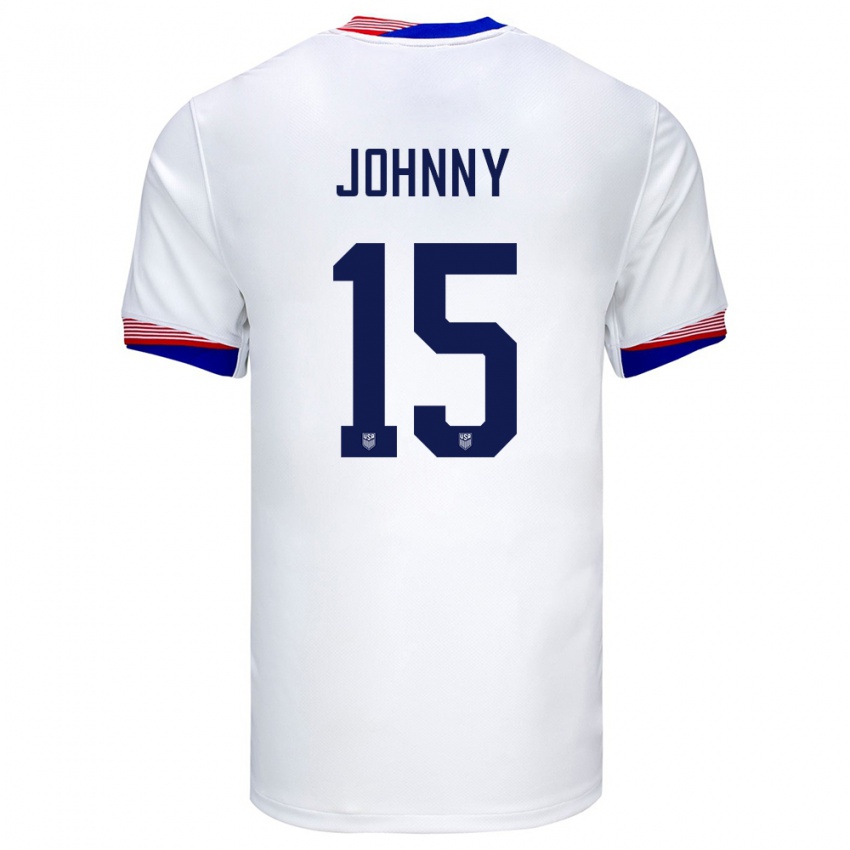 Barn Usa Johnny #15 Hvit Hjemmetrøye Drakt Trøye 24-26 Skjorter T-Skjorte
