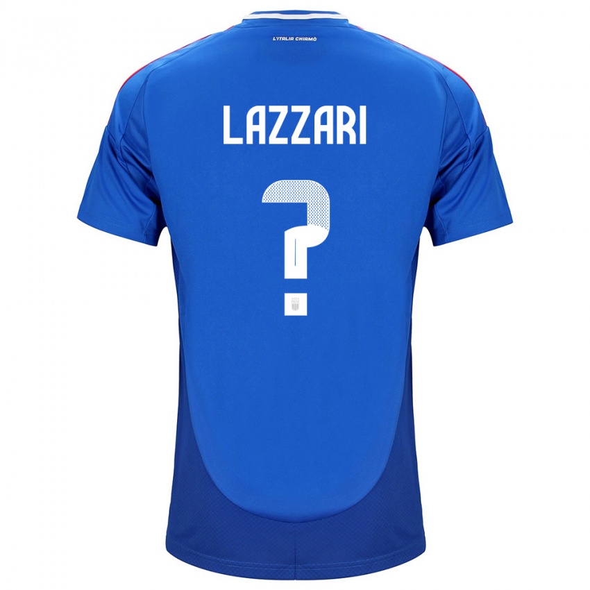 Barn Italia Manuel Lazzari #0 Blå Hjemmetrøye Drakt Trøye 24-26 Skjorter T-Skjorte