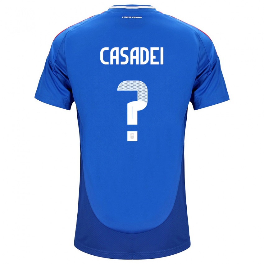 Barn Italia Cesare Casadei #0 Blå Hjemmetrøye Drakt Trøye 24-26 Skjorter T-Skjorte