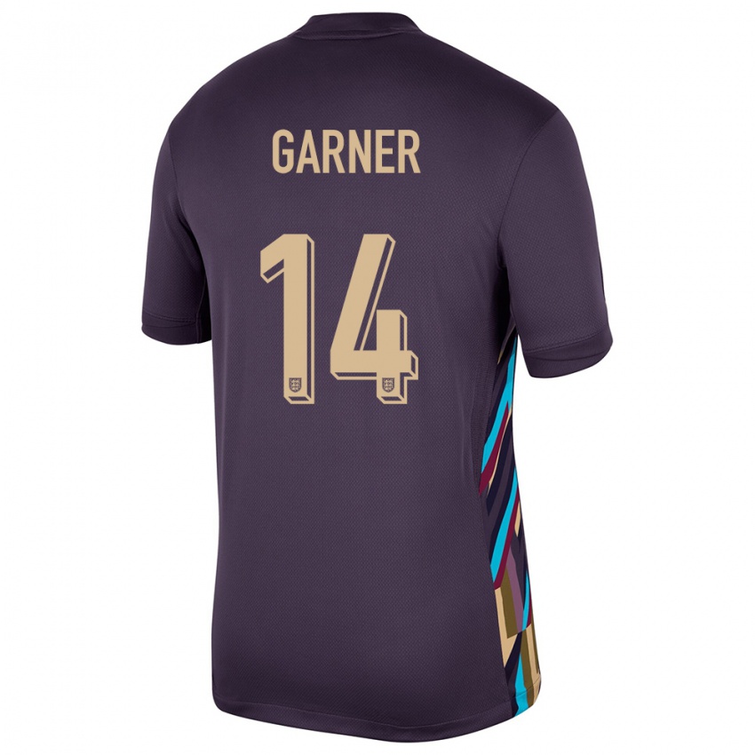 Barn England James Garner #14 Mørk Rosin Bortetrøye Drakt Trøye 24-26 Skjorter T-Skjorte