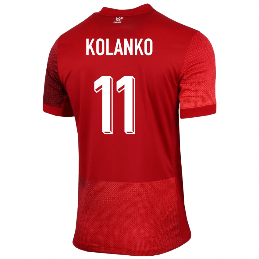 Barn Polen Krzysztof Kolanko #11 Rød Bortetrøye Drakt Trøye 24-26 Skjorter T-Skjorte