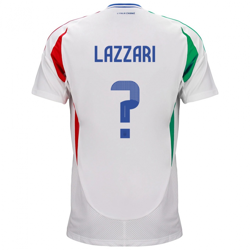 Barn Italia Manuel Lazzari #0 Hvit Bortetrøye Drakt Trøye 24-26 Skjorter T-Skjorte