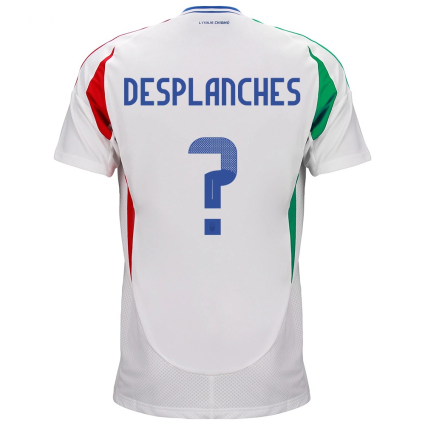 Barn Italia Sebastiano Desplanches #0 Hvit Bortetrøye Drakt Trøye 24-26 Skjorter T-Skjorte