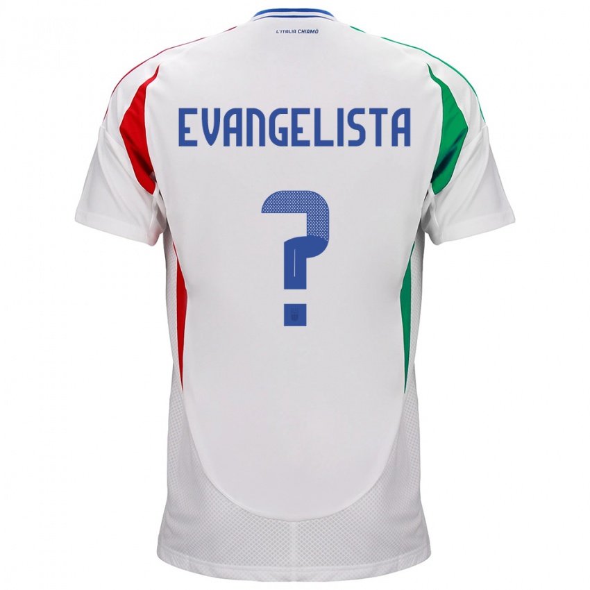 Barn Italia Edoardo Evangelista #0 Hvit Bortetrøye Drakt Trøye 24-26 Skjorter T-Skjorte