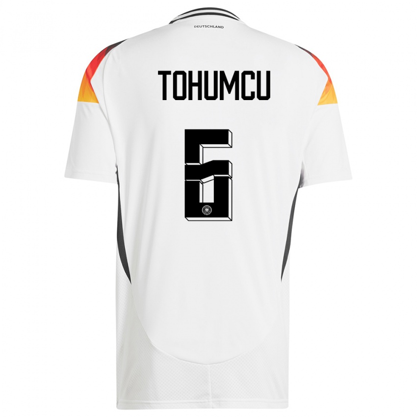 Mann Tyskland Umut Tohumcu #6 Hvit Hjemmetrøye Drakt Trøye 24-26 Skjorter T-Skjorte