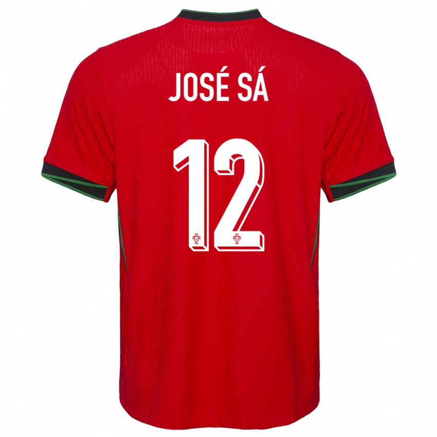 Mann Portugal Jose Sa #12 Rød Hjemmetrøye Drakt Trøye 24-26 Skjorter T-Skjorte