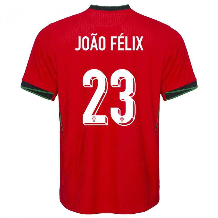 Mann Portugal Joao Felix #23 Rød Hjemmetrøye Drakt Trøye 24-26 Skjorter T-Skjorte