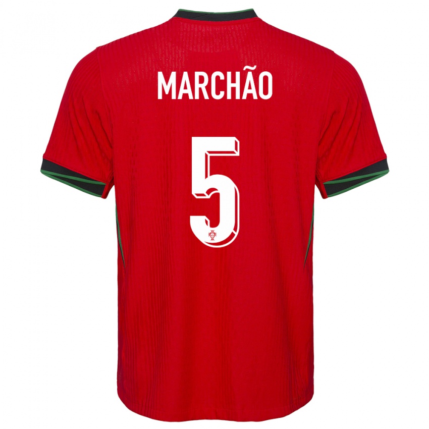 Mann Portugal Joana Marchao #5 Rød Hjemmetrøye Drakt Trøye 24-26 Skjorter T-Skjorte