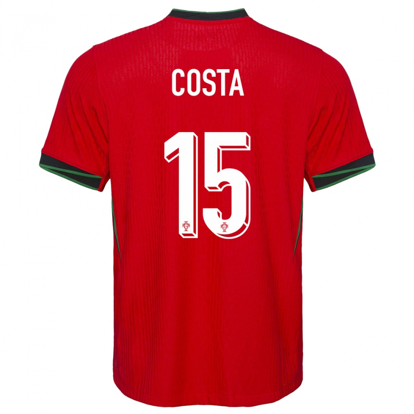 Mann Portugal Carole Costa #15 Rød Hjemmetrøye Drakt Trøye 24-26 Skjorter T-Skjorte