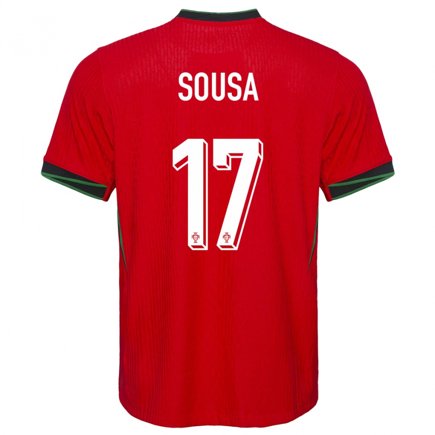 Mann Portugal Vasco Sousa #17 Rød Hjemmetrøye Drakt Trøye 24-26 Skjorter T-Skjorte