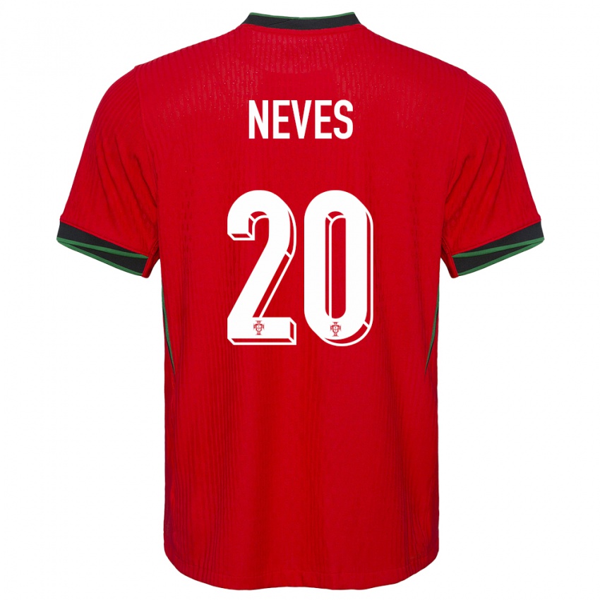 Mann Portugal Joao Neves #20 Rød Hjemmetrøye Drakt Trøye 24-26 Skjorter T-Skjorte