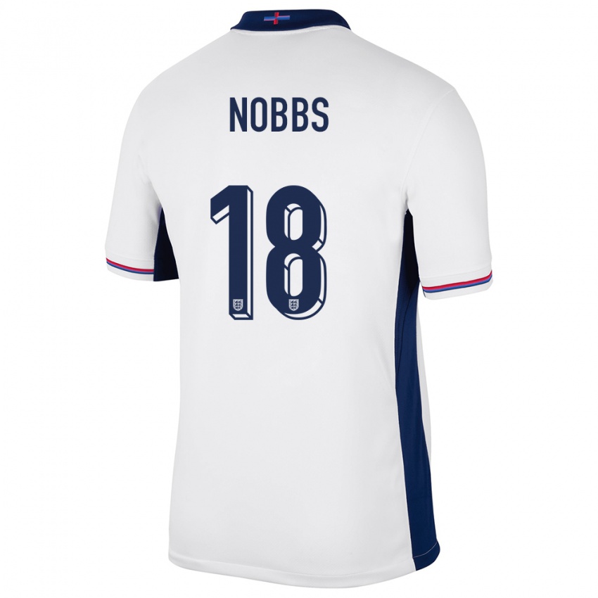 Mann England Jordan Nobbs #18 Hvit Hjemmetrøye Drakt Trøye 24-26 Skjorter T-Skjorte