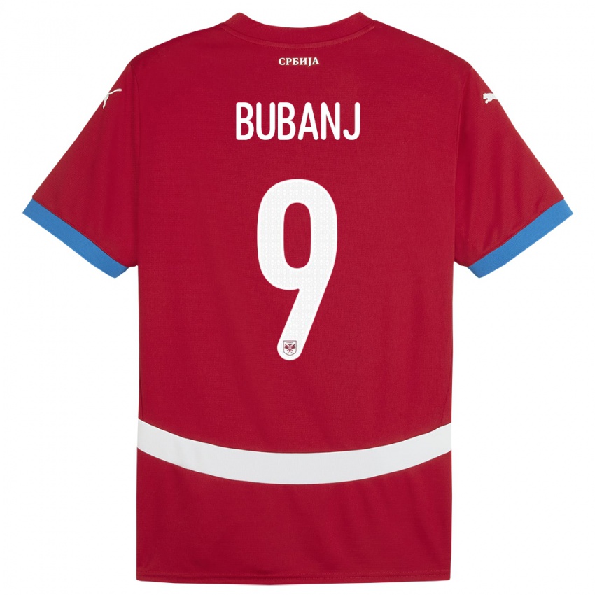 Mann Serbia Mateja Bubanj #9 Rød Hjemmetrøye Drakt Trøye 24-26 Skjorter T-Skjorte