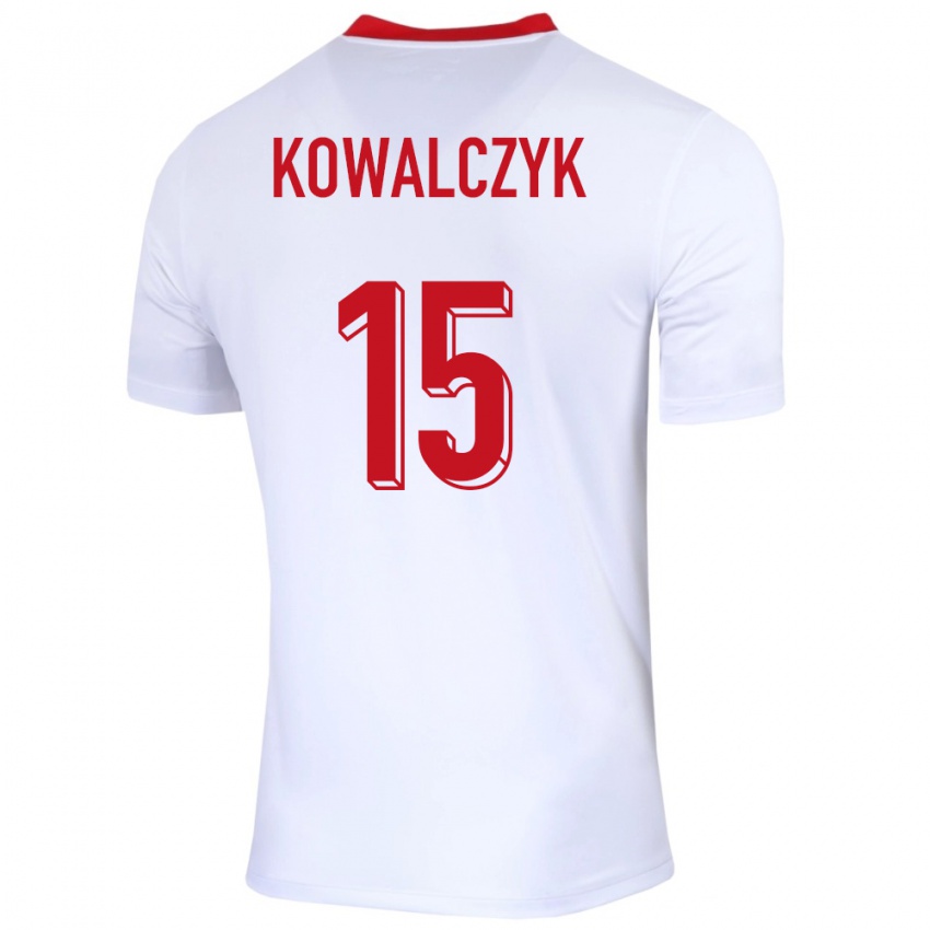 Mann Polen Mateusz Kowalczyk #15 Hvit Hjemmetrøye Drakt Trøye 24-26 Skjorter T-Skjorte