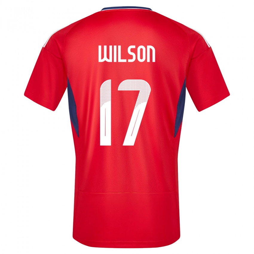 Mann Costa Rica Roan Wilson #17 Rød Hjemmetrøye Drakt Trøye 24-26 Skjorter T-Skjorte