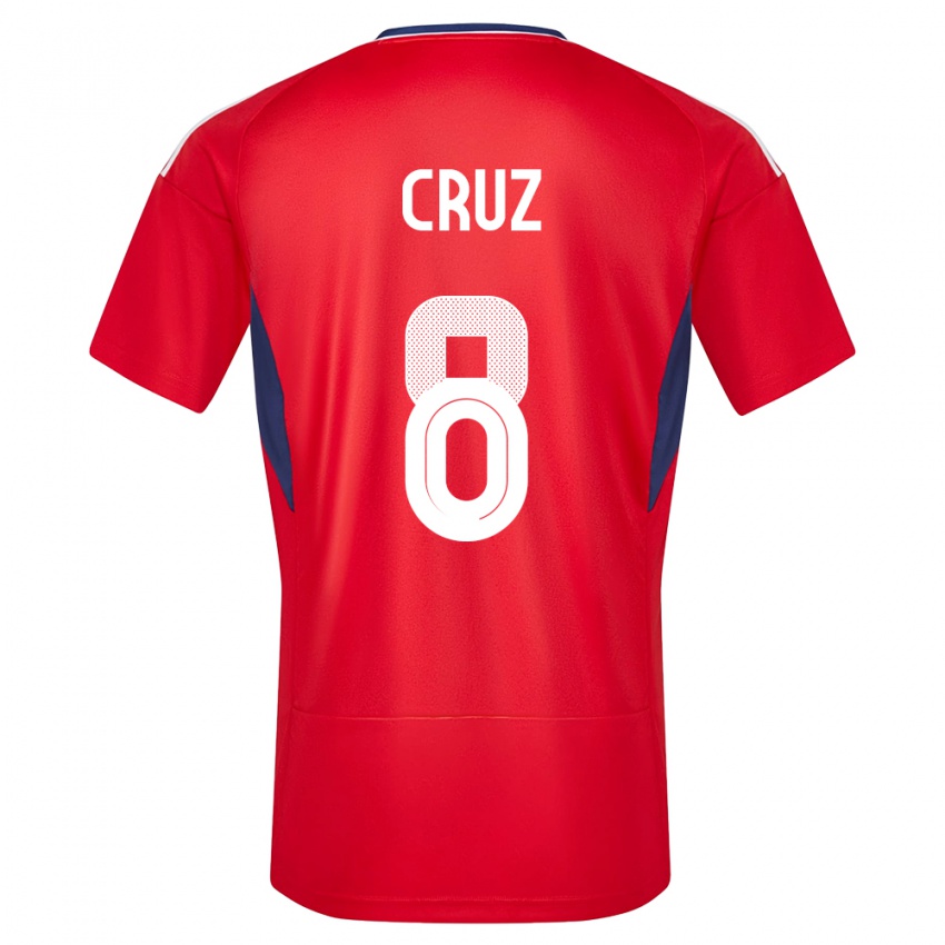 Mann Costa Rica Daniela Cruz #8 Rød Hjemmetrøye Drakt Trøye 24-26 Skjorter T-Skjorte