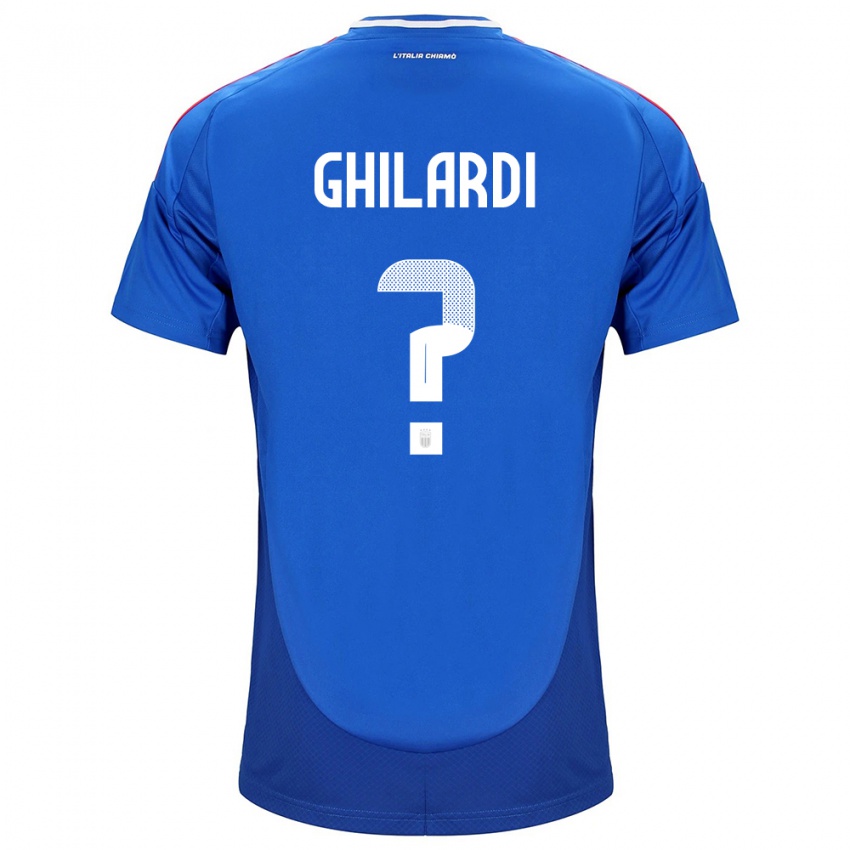 Mann Italia Daniele Ghilardi #0 Blå Hjemmetrøye Drakt Trøye 24-26 Skjorter T-Skjorte