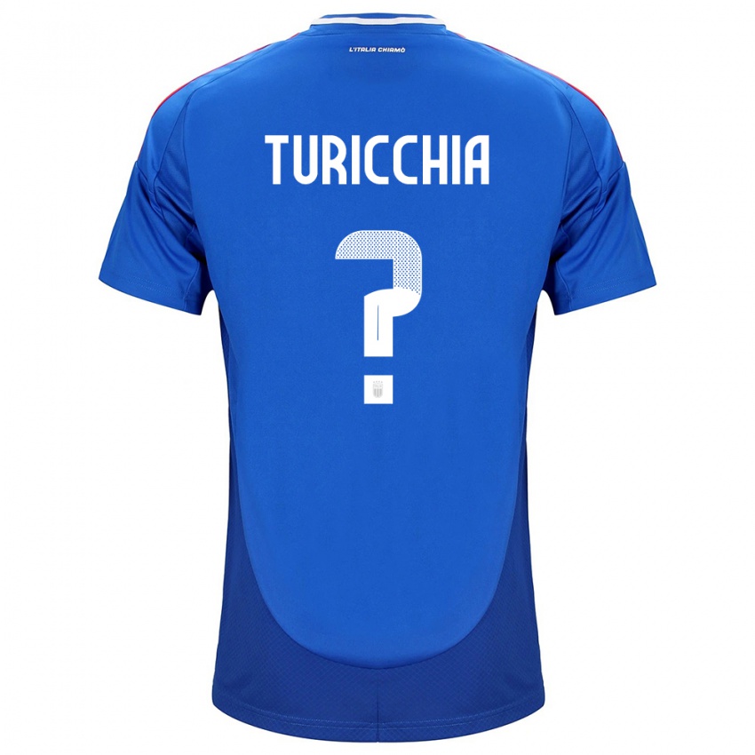 Mann Italia Riccardo Turicchia #0 Blå Hjemmetrøye Drakt Trøye 24-26 Skjorter T-Skjorte