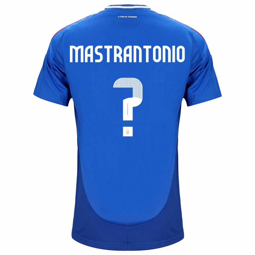 Mann Italia Davide Mastrantonio #0 Blå Hjemmetrøye Drakt Trøye 24-26 Skjorter T-Skjorte