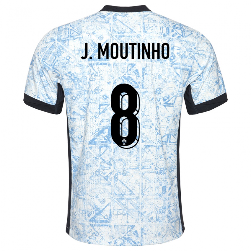 Mann Portugal Joao Moutinho #8 Kremblå Bortetrøye Drakt Trøye 24-26 Skjorter T-Skjorte