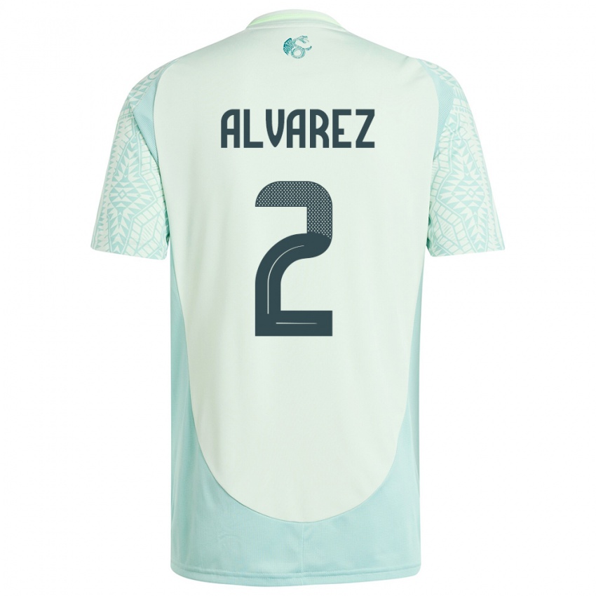 Mann Mexico Kevin Alvarez #2 Lin Grønn Bortetrøye Drakt Trøye 24-26 Skjorter T-Skjorte