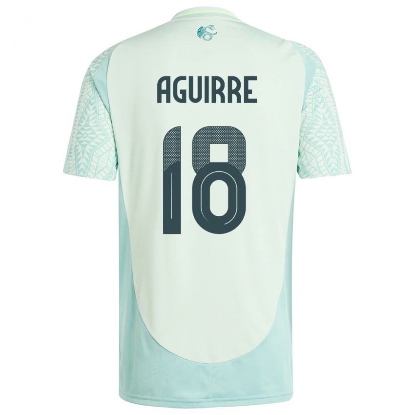 Mann Mexico Eduardo Aguirre #18 Lin Grønn Bortetrøye Drakt Trøye 24-26 Skjorter T-Skjorte
