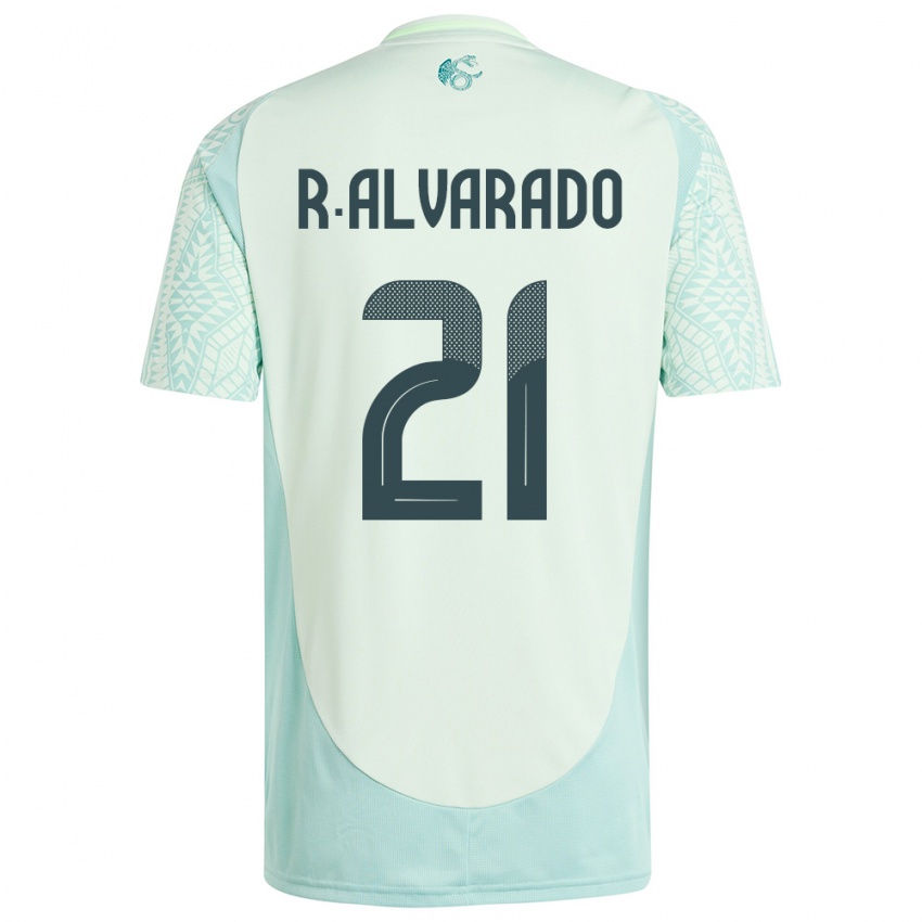 Mann Mexico Roberto Alvarado #21 Lin Grønn Bortetrøye Drakt Trøye 24-26 Skjorter T-Skjorte