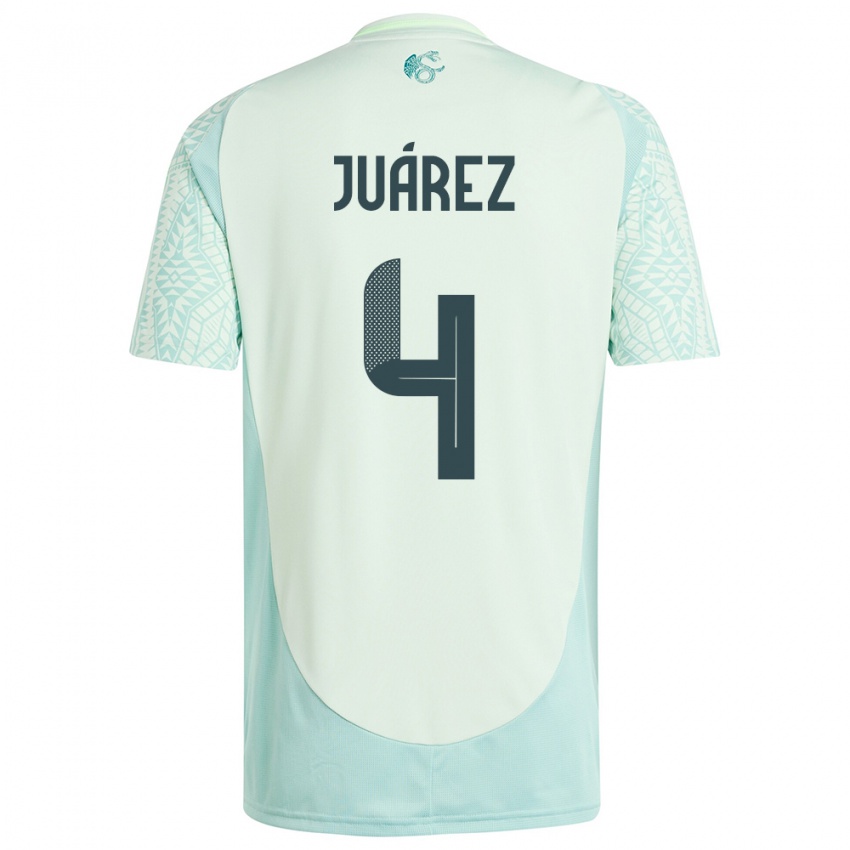 Mann Mexico Ramon Juarez #4 Lin Grønn Bortetrøye Drakt Trøye 24-26 Skjorter T-Skjorte