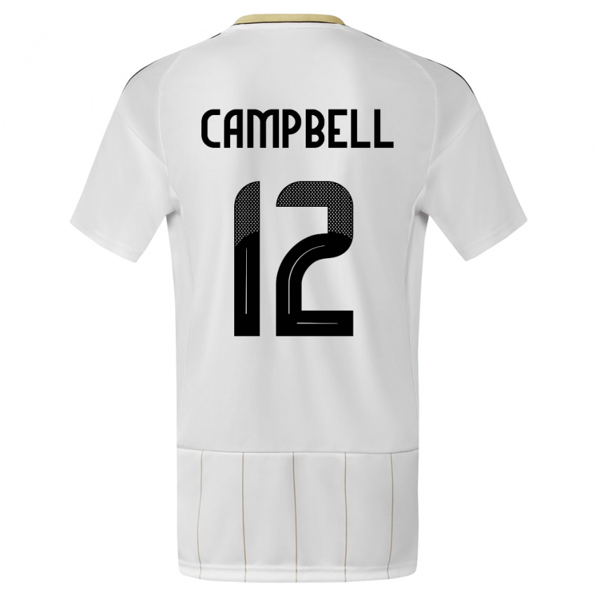 Mann Costa Rica Joel Campbell #12 Hvit Bortetrøye Drakt Trøye 24-26 Skjorter T-Skjorte