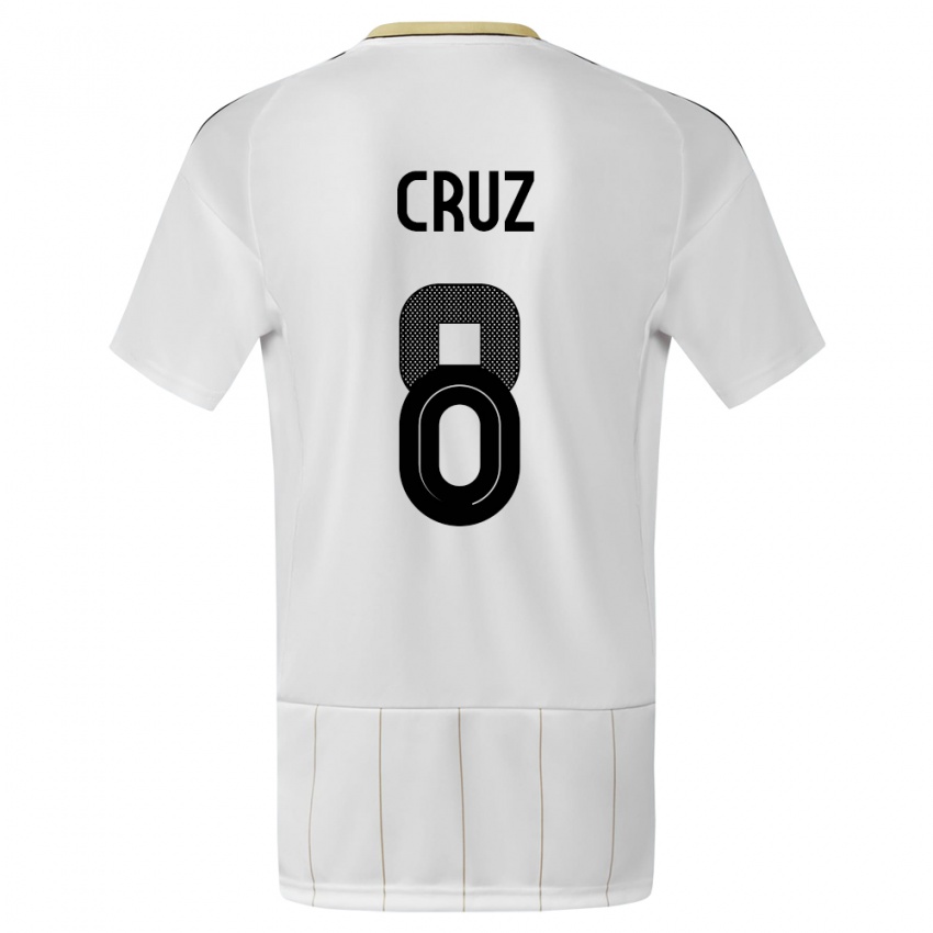 Mann Costa Rica Daniela Cruz #8 Hvit Bortetrøye Drakt Trøye 24-26 Skjorter T-Skjorte
