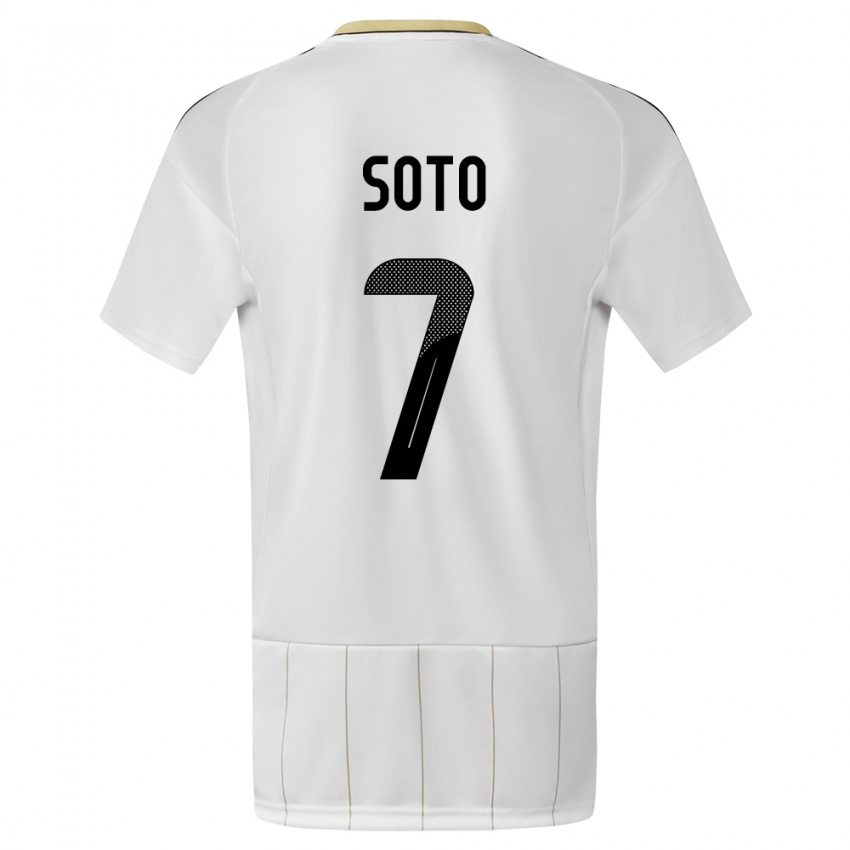 Mann Costa Rica Andrey Soto #7 Hvit Bortetrøye Drakt Trøye 24-26 Skjorter T-Skjorte