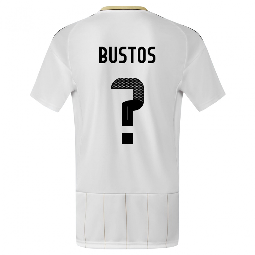 Mann Costa Rica Roy Bustos #0 Hvit Bortetrøye Drakt Trøye 24-26 Skjorter T-Skjorte