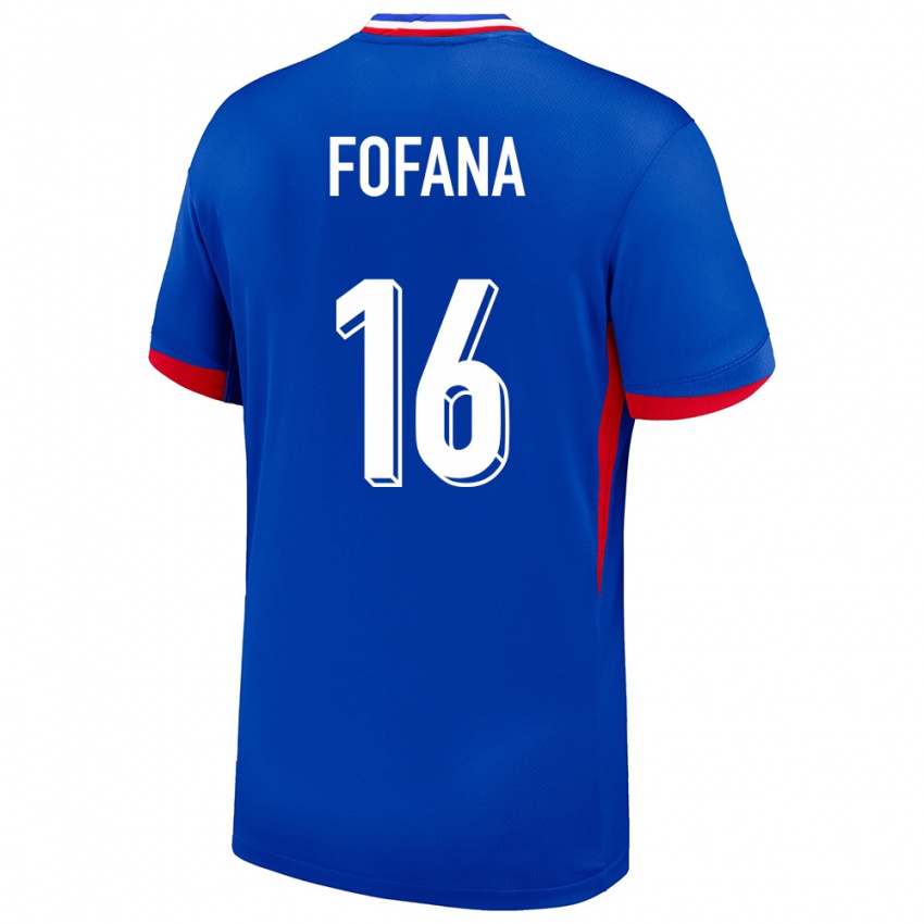 Dame Frankrike Yahia Fofana #16 Blå Hjemmetrøye Drakt Trøye 24-26 Skjorter T-Skjorte
