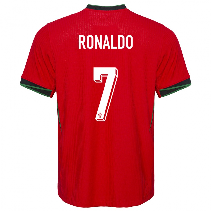 Dame Portugal Cristiano Ronaldo #7 Rød Hjemmetrøye Drakt Trøye 24-26 Skjorter T-Skjorte