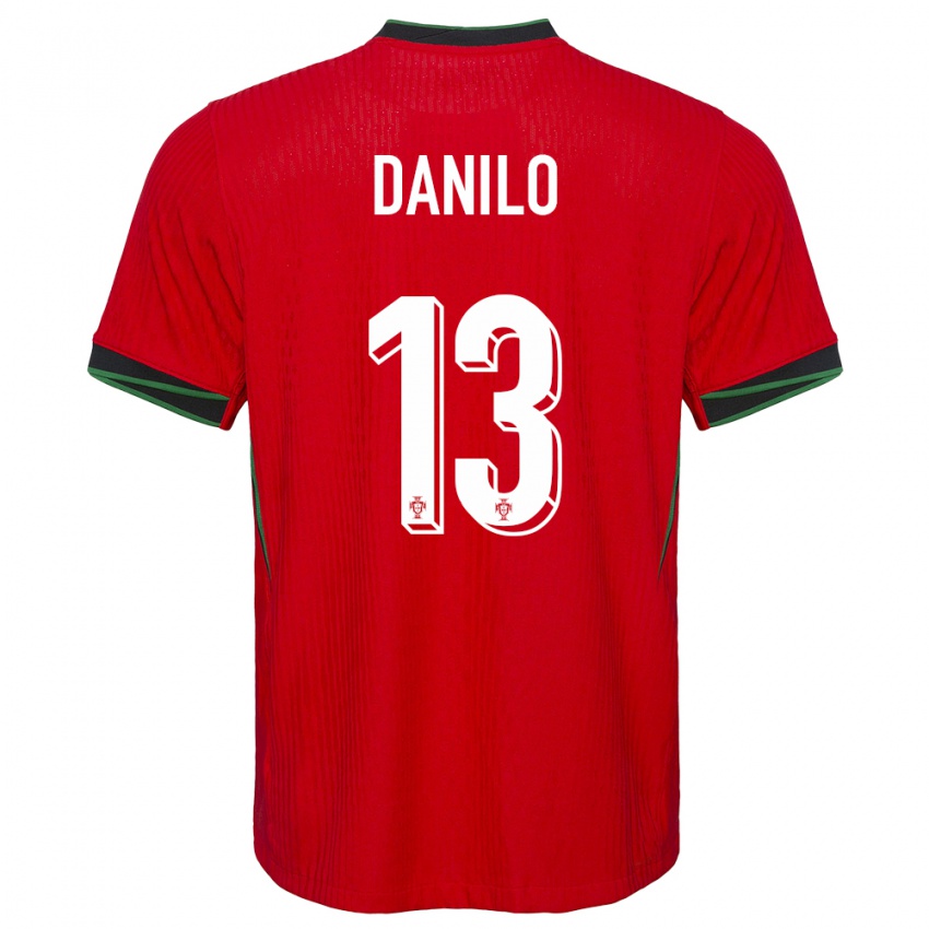 Dame Portugal Danilo Pereira #13 Rød Hjemmetrøye Drakt Trøye 24-26 Skjorter T-Skjorte