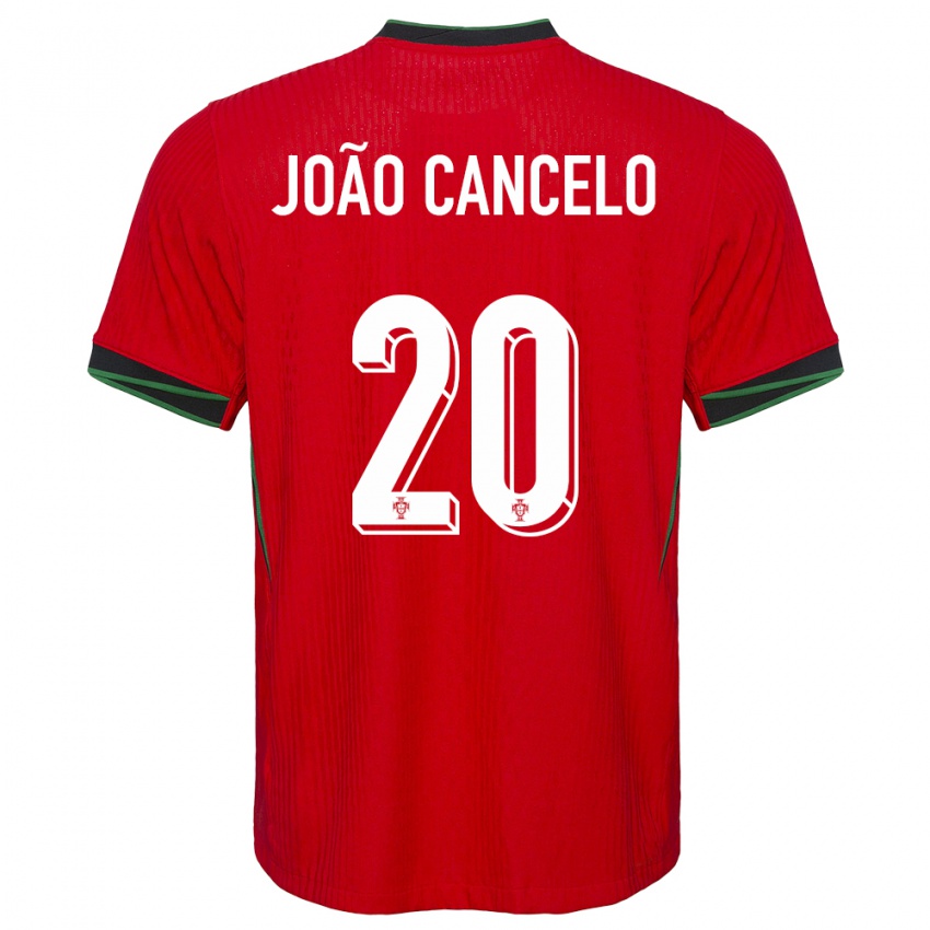 Dame Portugal Joao Cancelo #20 Rød Hjemmetrøye Drakt Trøye 24-26 Skjorter T-Skjorte