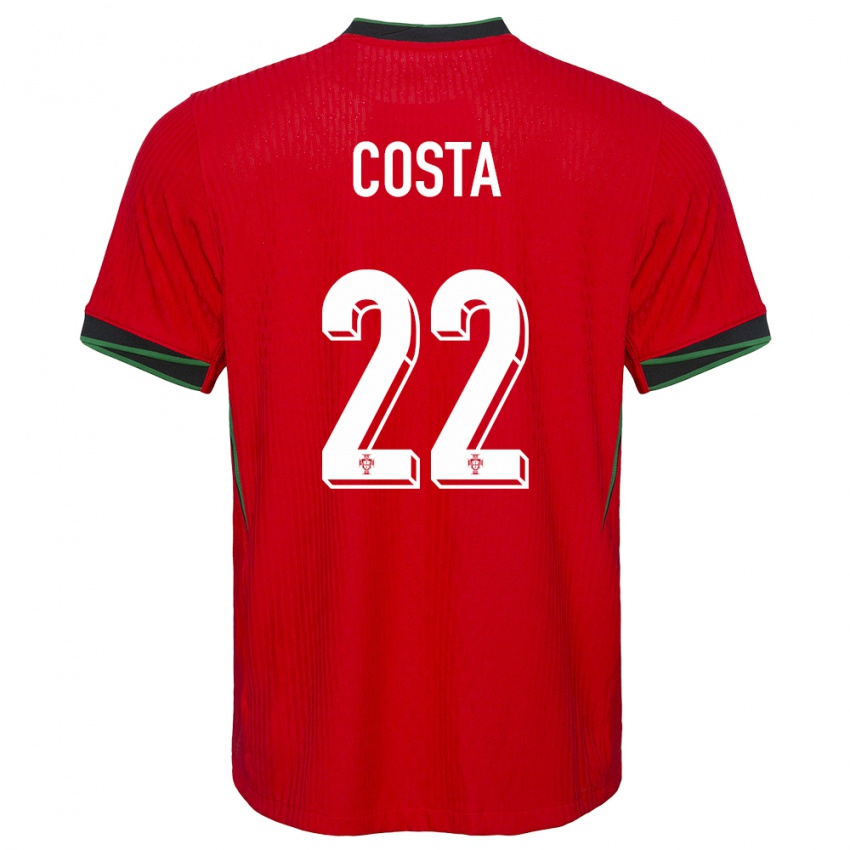 Dame Portugal Diogo Costa #22 Rød Hjemmetrøye Drakt Trøye 24-26 Skjorter T-Skjorte
