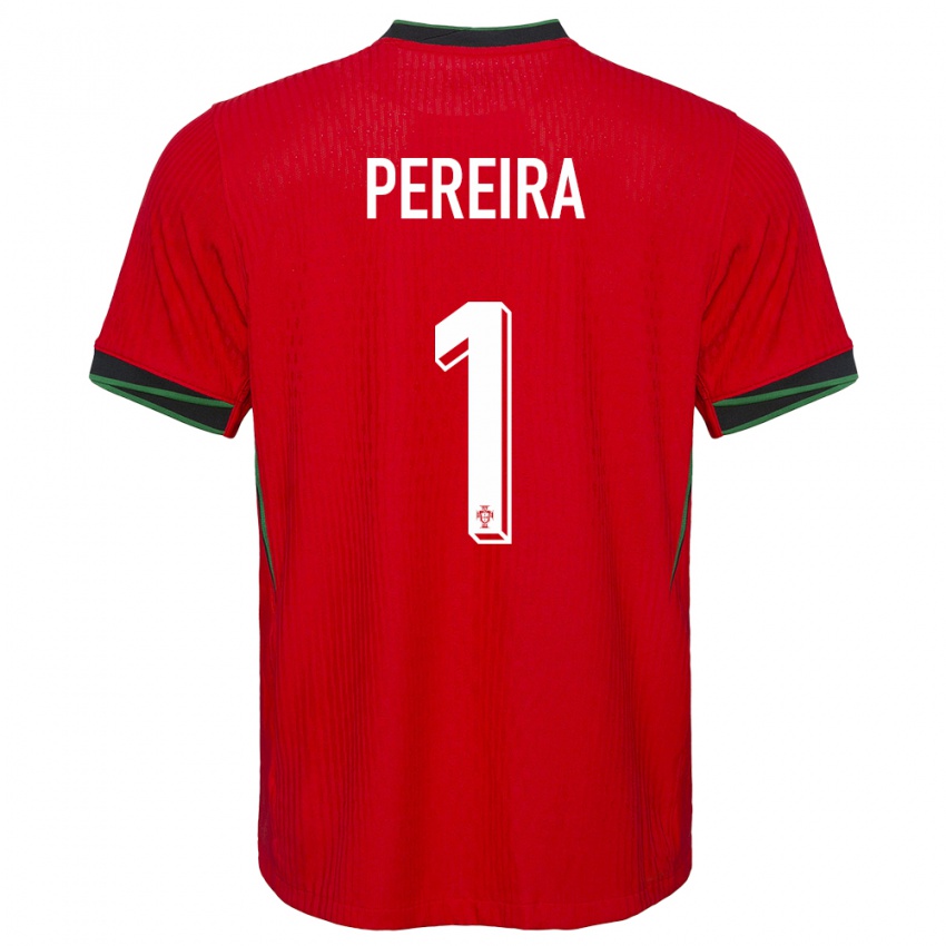 Dame Portugal Ines Pereira #1 Rød Hjemmetrøye Drakt Trøye 24-26 Skjorter T-Skjorte
